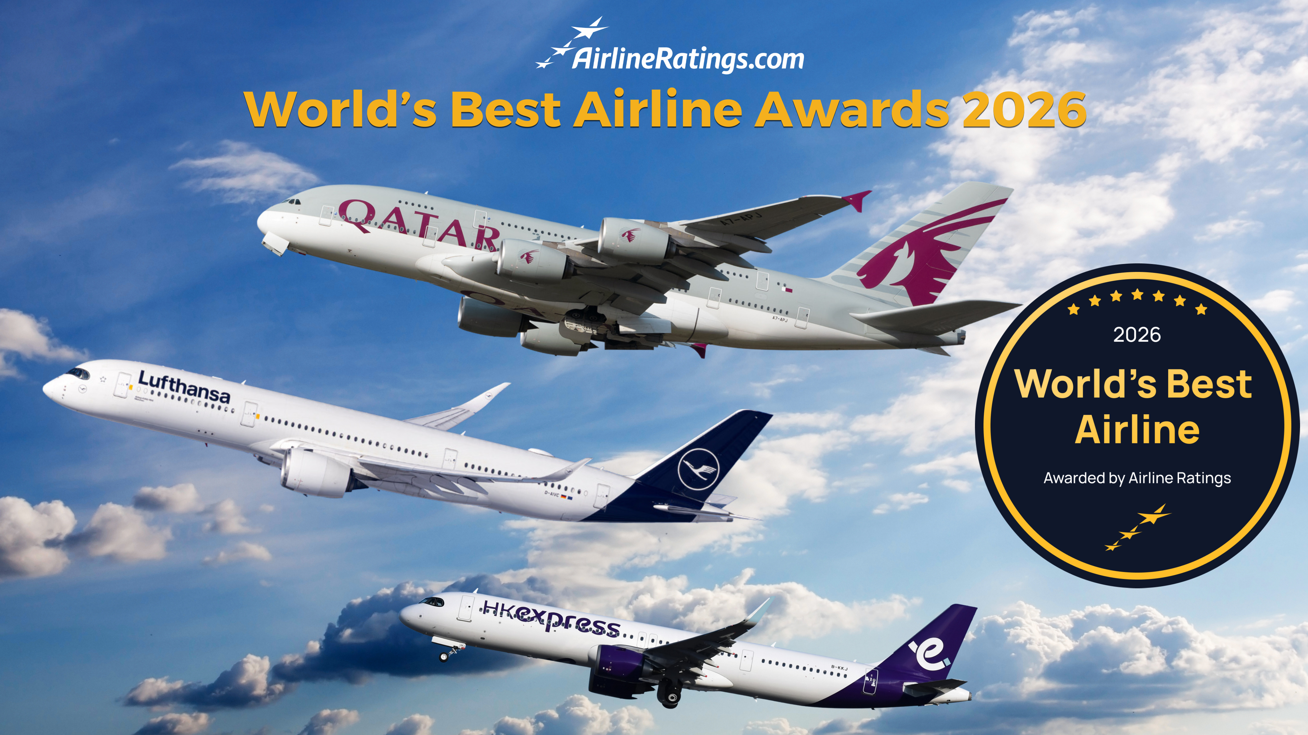 World's Best Airlines for 2026 by Airline Ratings 